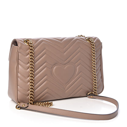 Gucci Calfskin Matelasse Medium GG Marmont Shoulder Bag Porcelain Rose 3 of 11