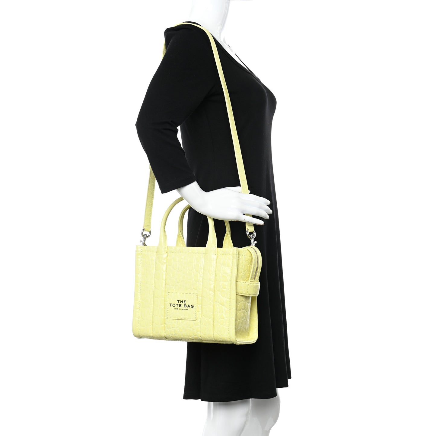 Croc Embossed Small The Tote Bag Tender Yellow