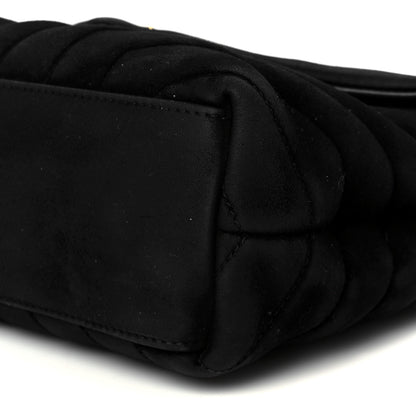 Saint Laurent Suede Calfskin Y Quilted Monogram Small Loulou Chain Satchel Black 11 of 14