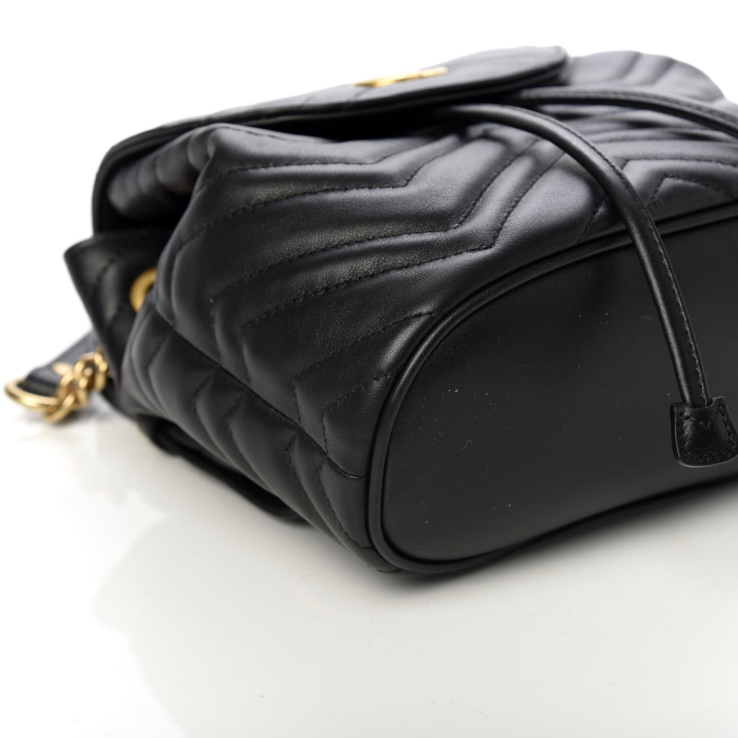 Calfskin Matelasse GG Marmont Flap Backpack Black