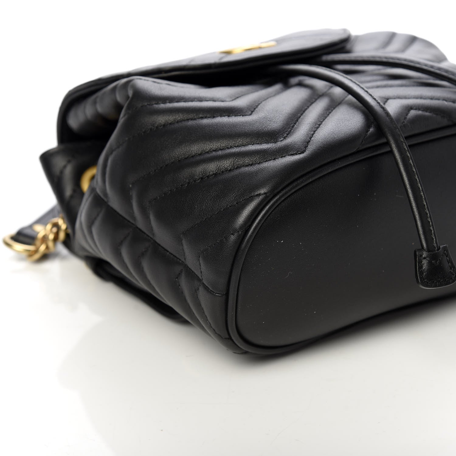 Gucci Calfskin Matelasse GG Marmont Flap Backpack Black 6 of 8