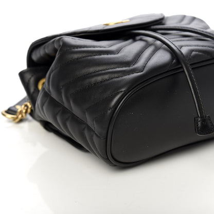 Gucci Calfskin Matelasse GG Marmont Flap Backpack Black 6 of 8