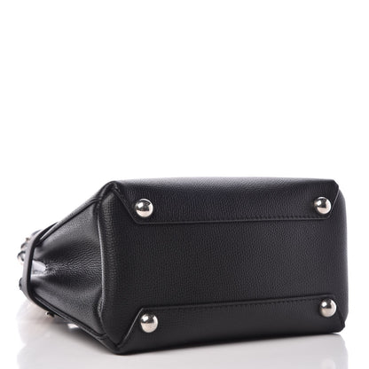 Burberry Grainy Calfskin House Check Baby Banner Tote Black 6 of 19