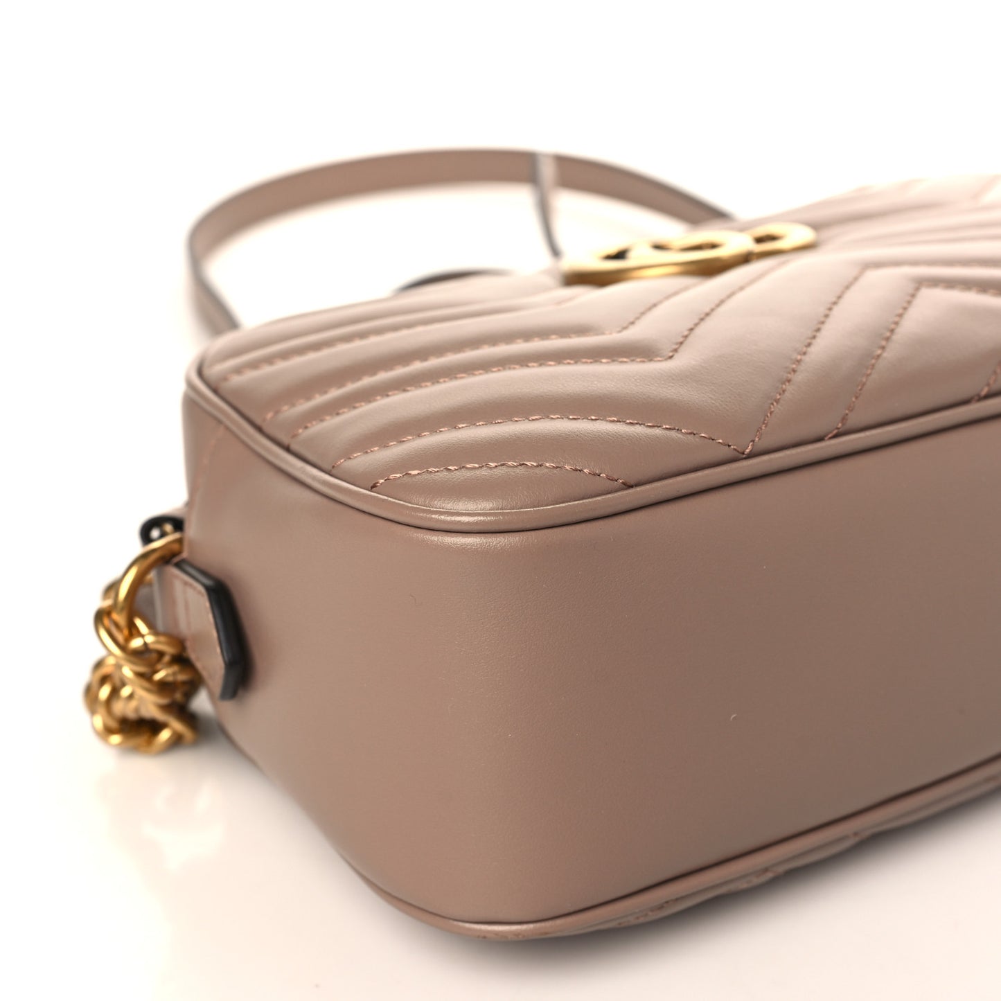 Calfskin Matelasse Small GG Marmont Chain Shoulder Bag Porcelain Rose