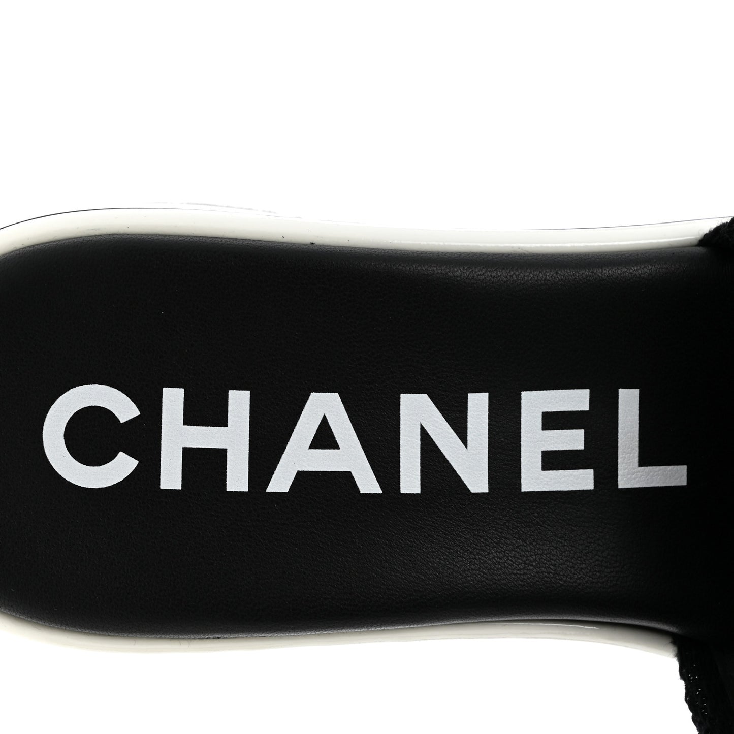 Cotton Logo Mule Sandals 41 Black White