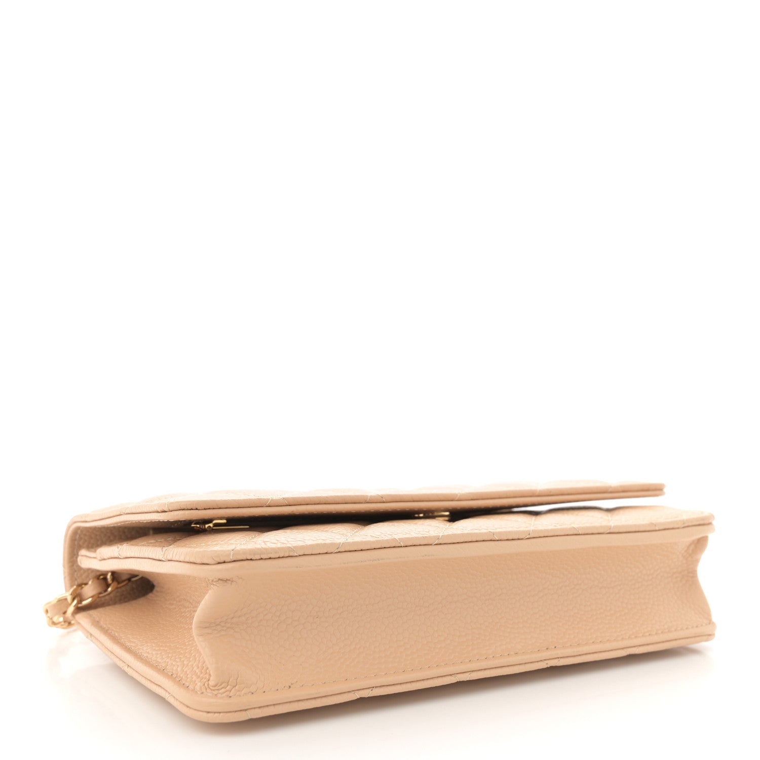 Chanel Caviar Quilted Wallet On Chain WOC Beige 4 of 11