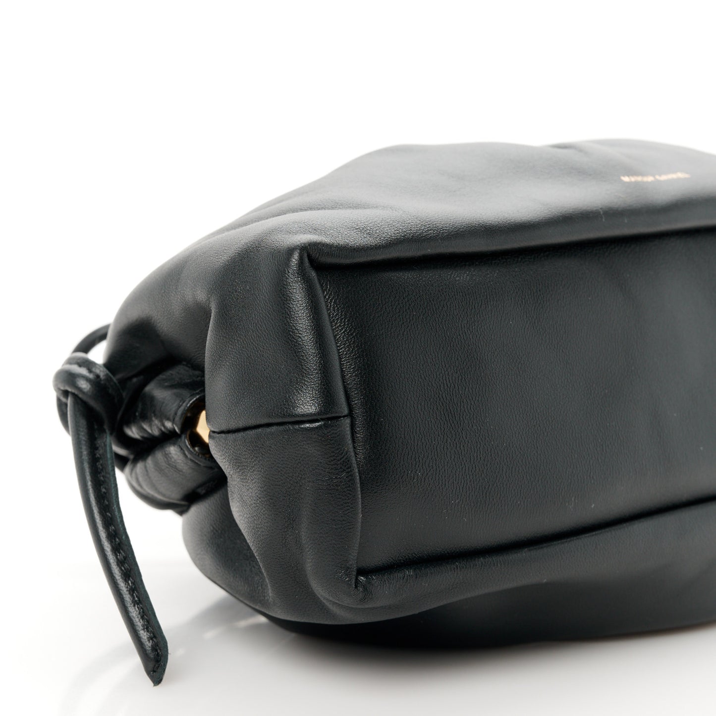 Lambskin Mini Cloud Clutch Black Flamma