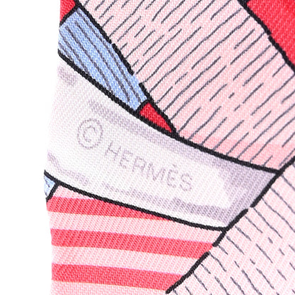 Hermes Silk Mors a Jouets Chemise Twilly Ciel Rose Blue Jean 3 of 9