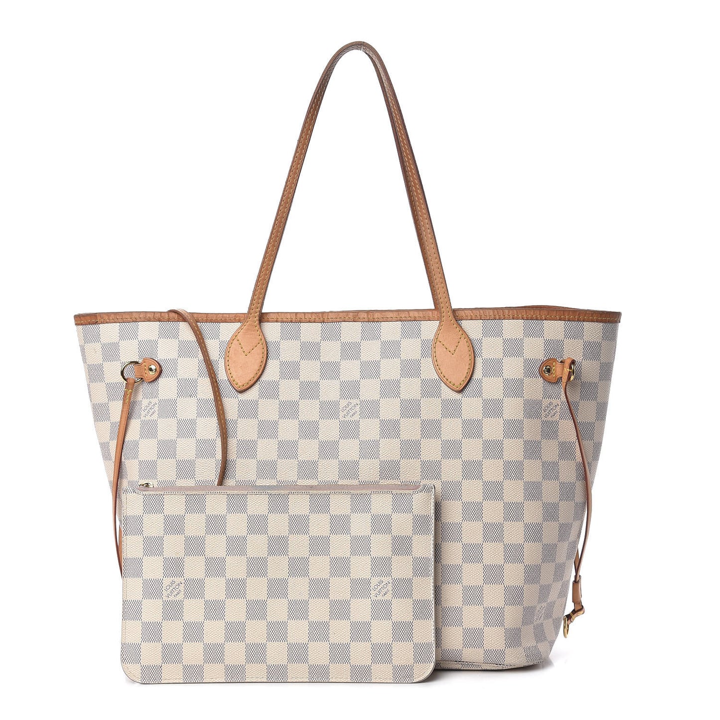 Damier Azur Neo Neverfull MM Rose Ballerine