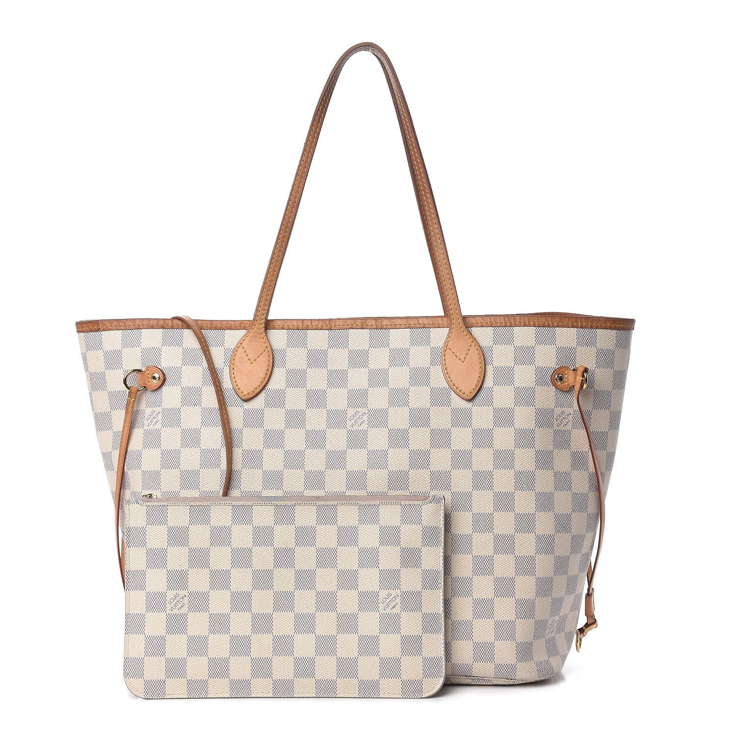 Louis Vuitton Damier Azur Neo Neverfull MM Rose Ballerine 1 of 31