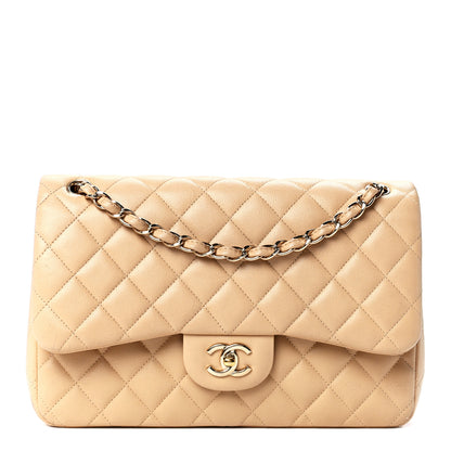 Chanel Caviar Quilted Jumbo Double Flap Beige 1 of 13