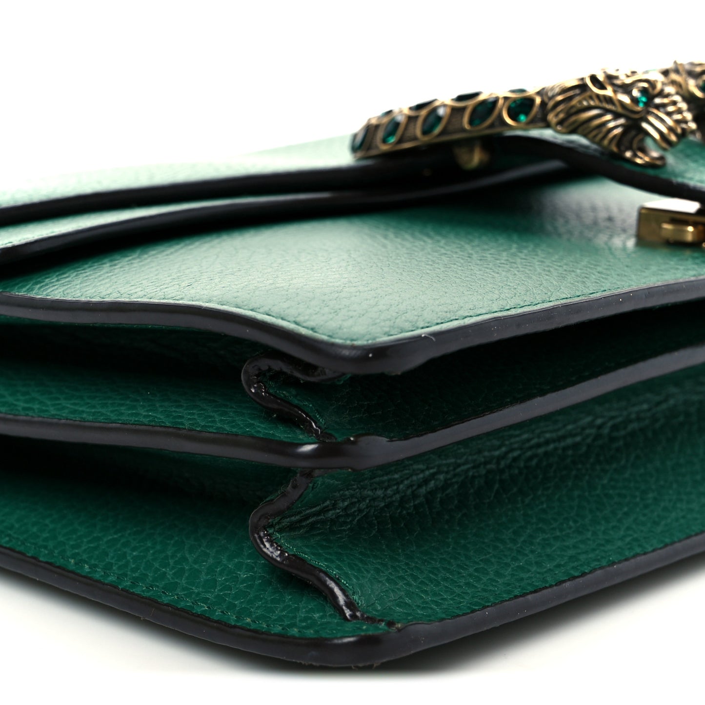 Pebbled Calfskin Small Dionysus Shoulder Bag Emerald