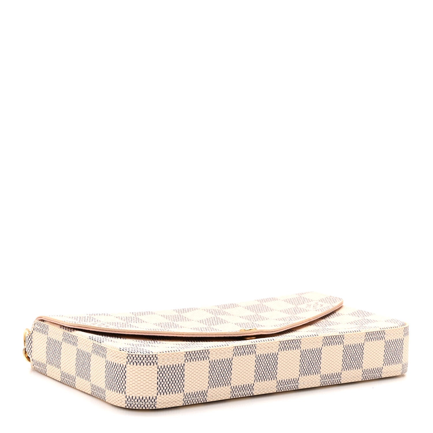 Louis Vuitton Damier Azur Pochette Felicie Chain Wallet Rose Ballerine 5 of 10