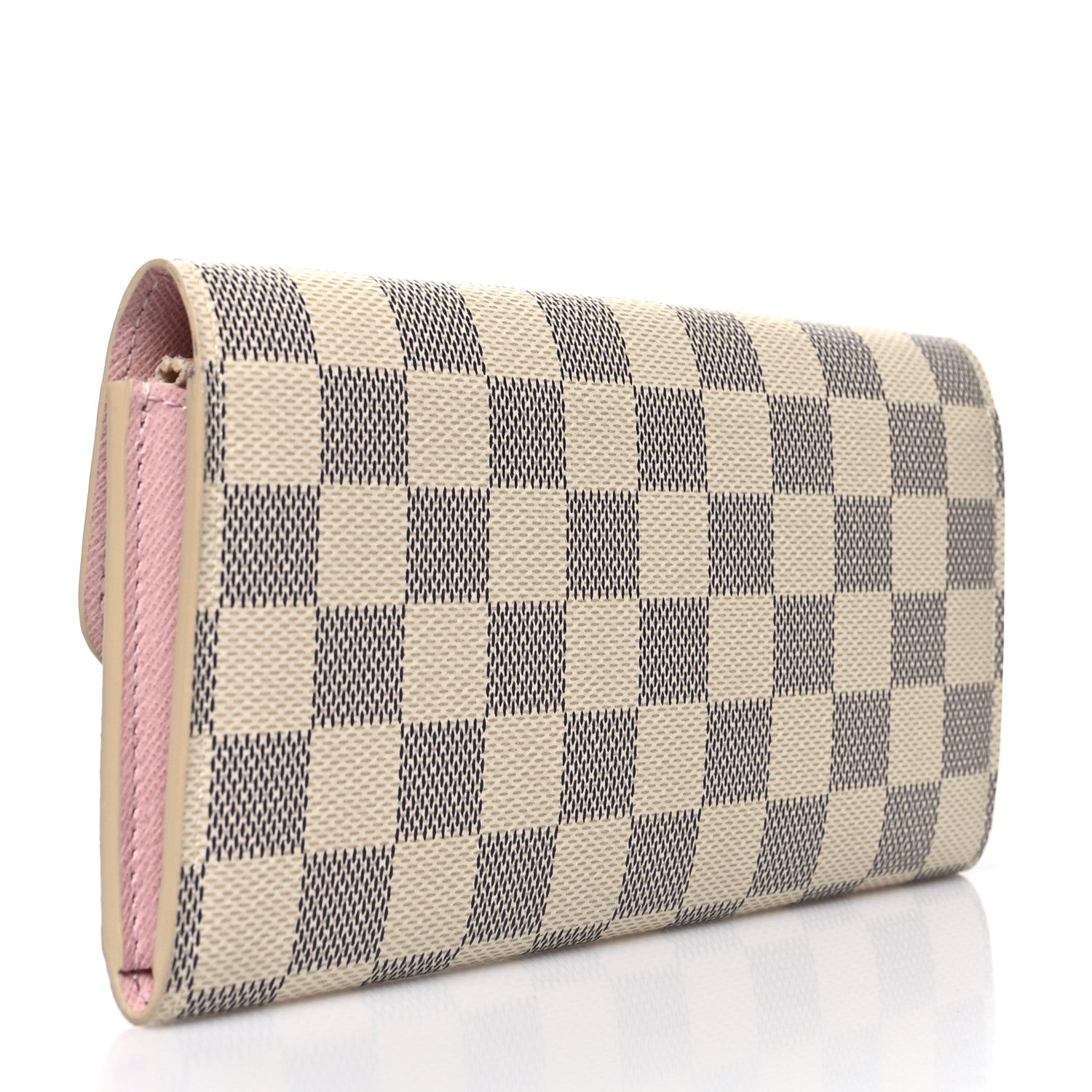 Louis Vuitton Damier Azur Emilie Wallet Rose Ballerine 3 of 10