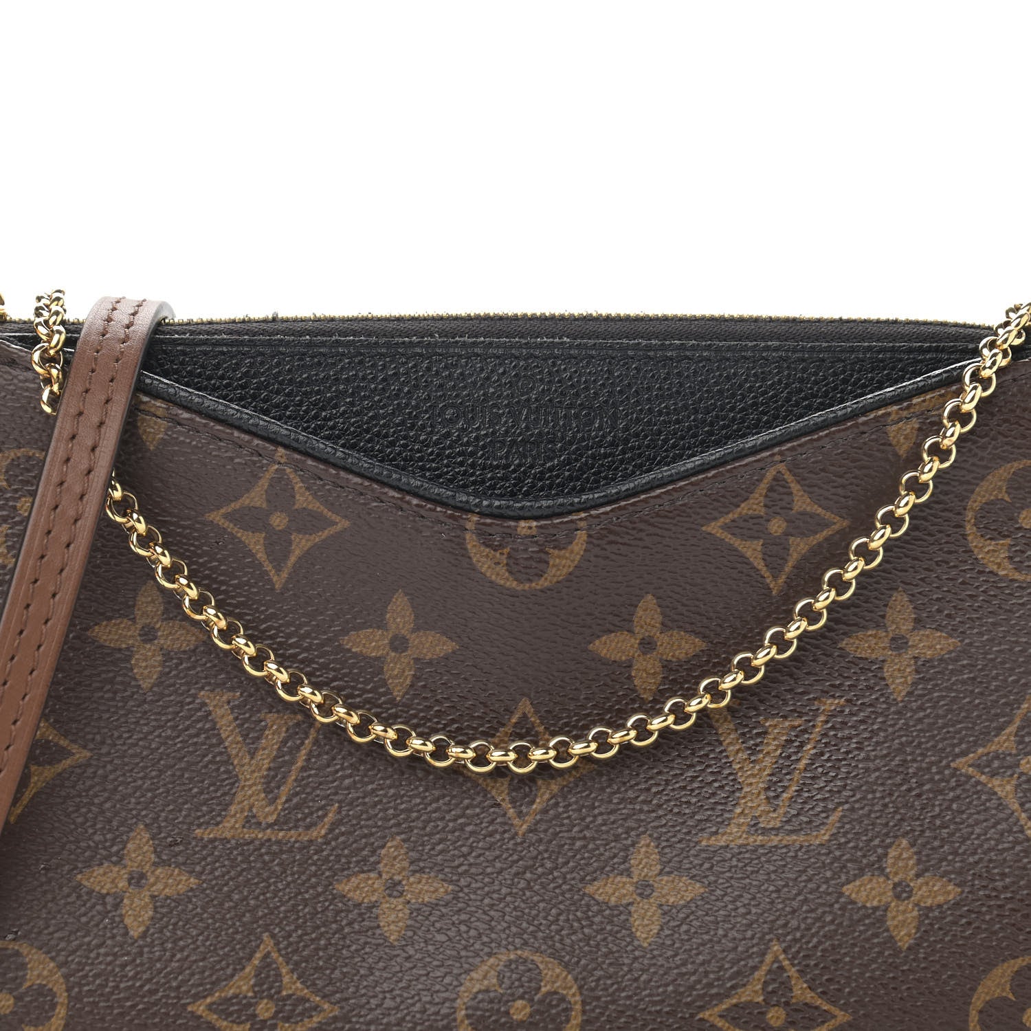 Louis Vuitton Monogram Pallas Clutch Black 8 of 11