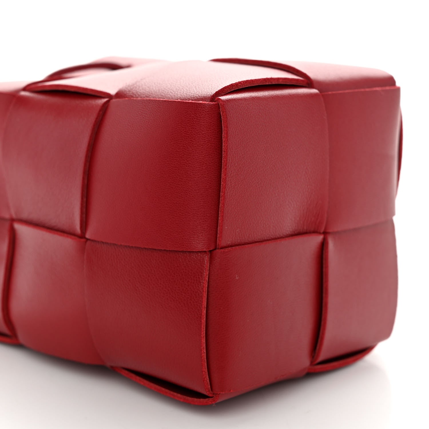 Bottega Veneta Nappa Maxi Intrecciato Mini Cassette Bucket Bag Dark Red 8 of 9