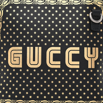 Gucci X SEGA Calfskin GUCCY Stars Mini Dome Shoulder Bag Black Gold 8 of 10