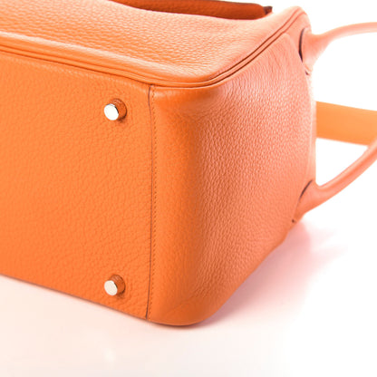 Hermes Taurillon Clemence Lindy 30 Orange 8 of 9