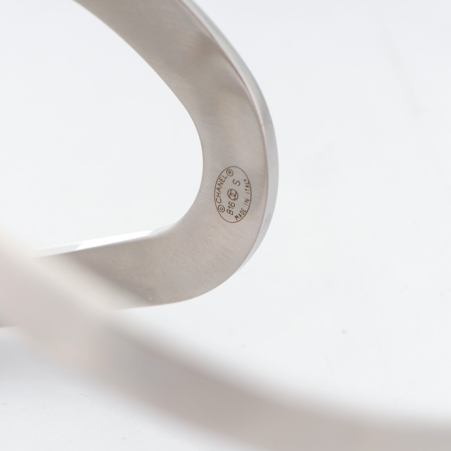 Chanel Metal CC Cuff Silver 4 of 4