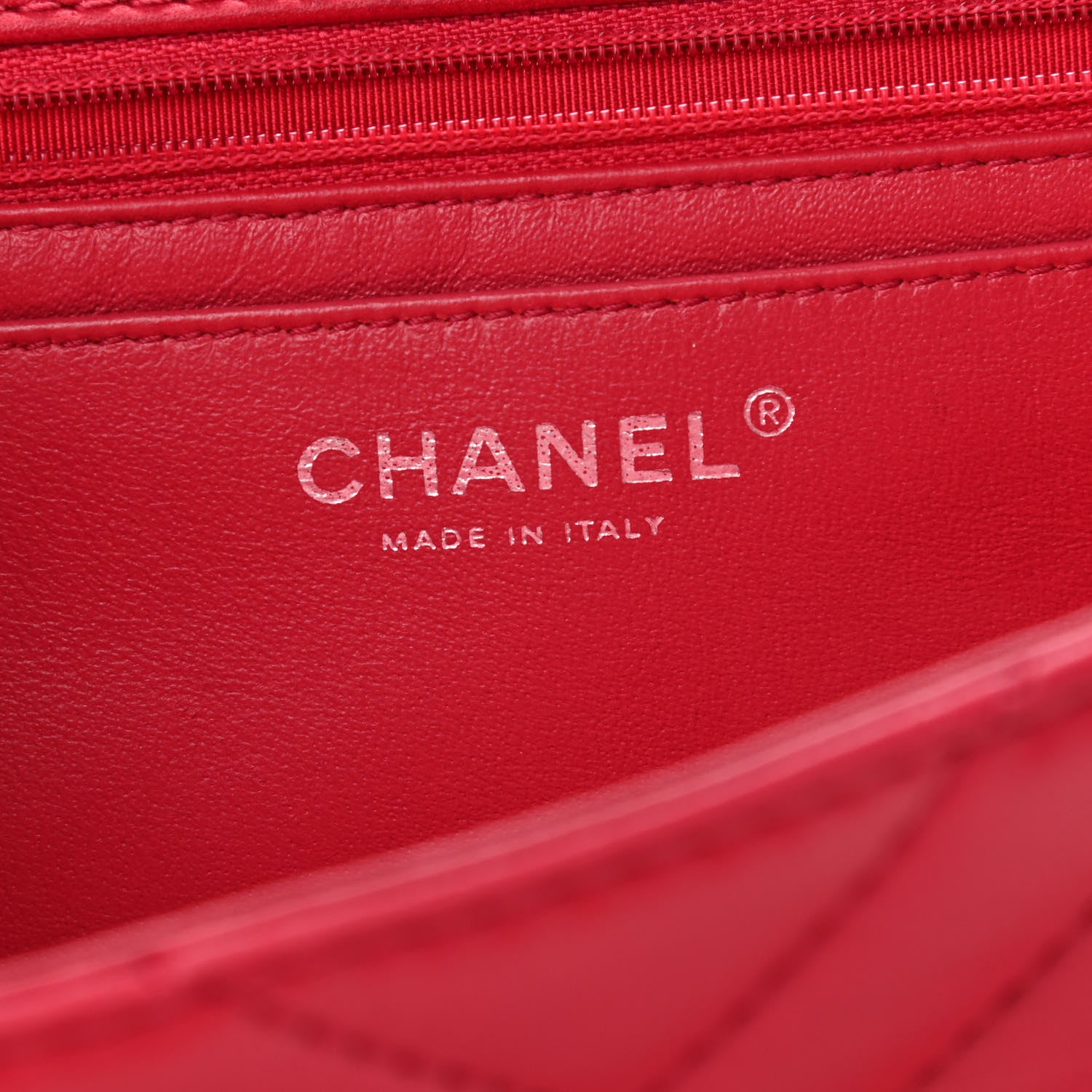 Chanel Lambskin Chevron Quilted Maxi Single Flap Red 6 of 12
