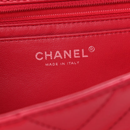 Chanel Lambskin Chevron Quilted Maxi Single Flap Red 6 of 12