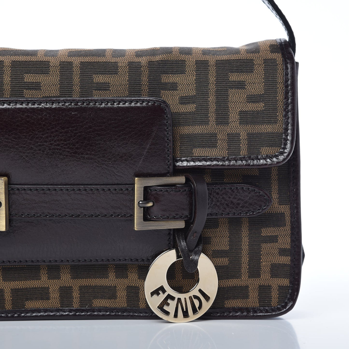 Zucca Calfskin Shoulder Bag Tobacco