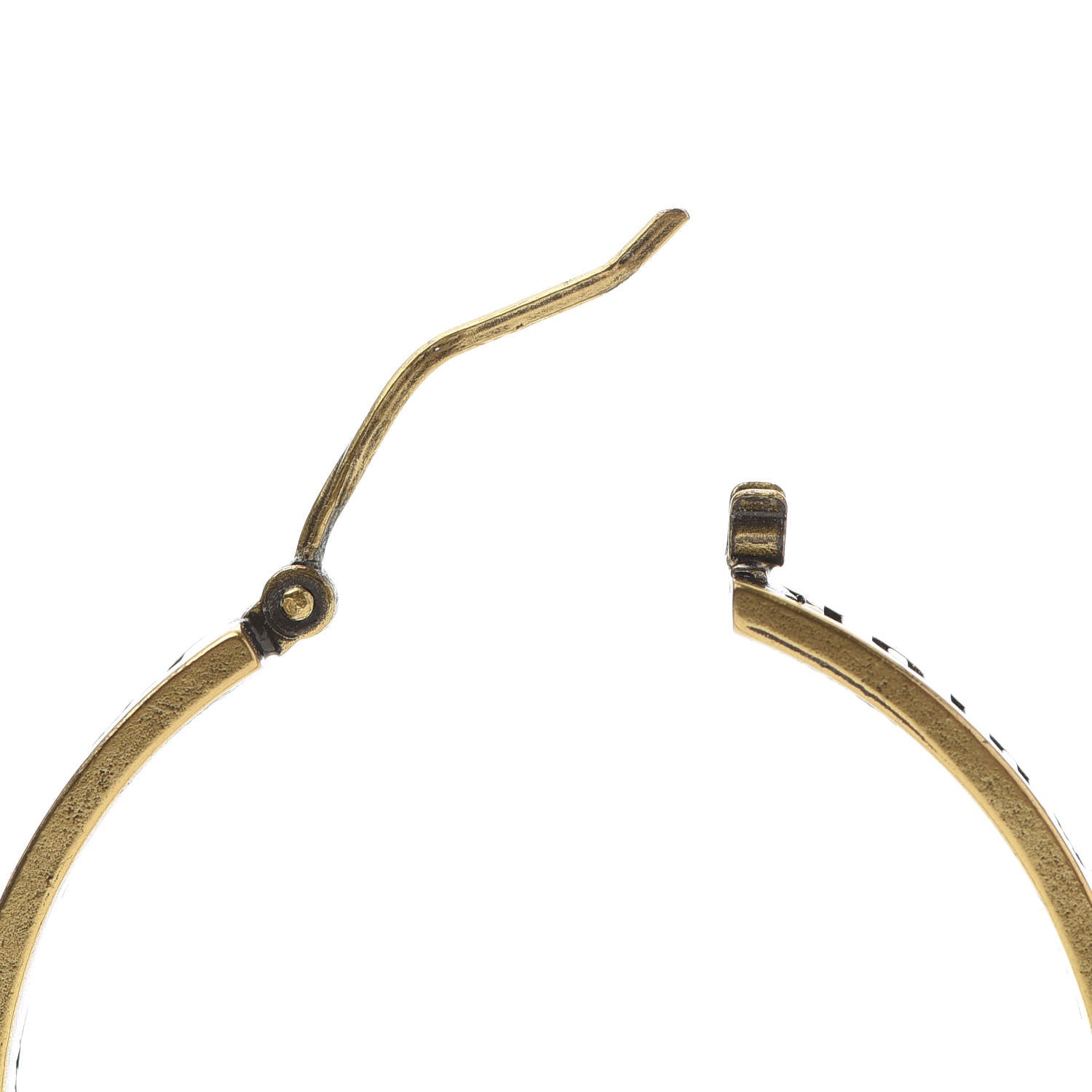 Christian Dior Metal J'adior Medium Hoop Earrings Antique Gold 6 of 8