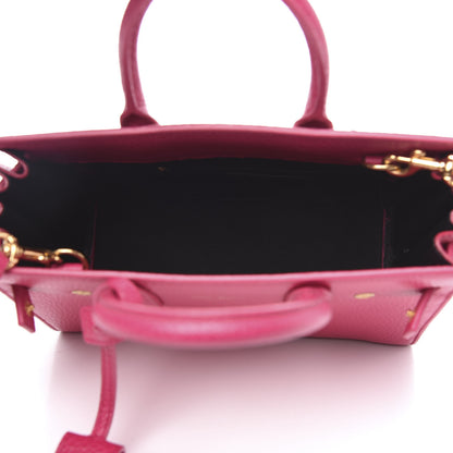 Saint Laurent Grained Calfskin Nano Sac De Jour Fuchsia 5 of 13