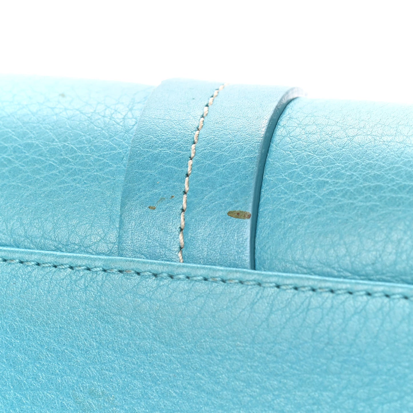 Calfskin Butterfly Pearls Frame Satchel Blue