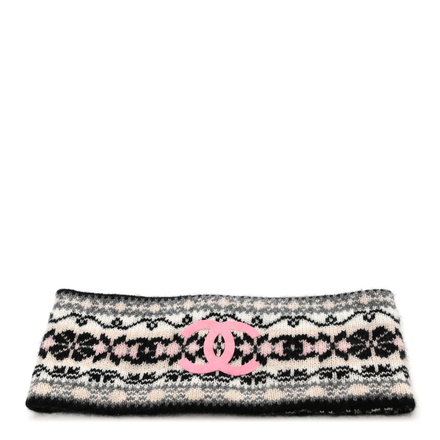 Cashmere CC Headband Black Dark Grey Ecru Pink
