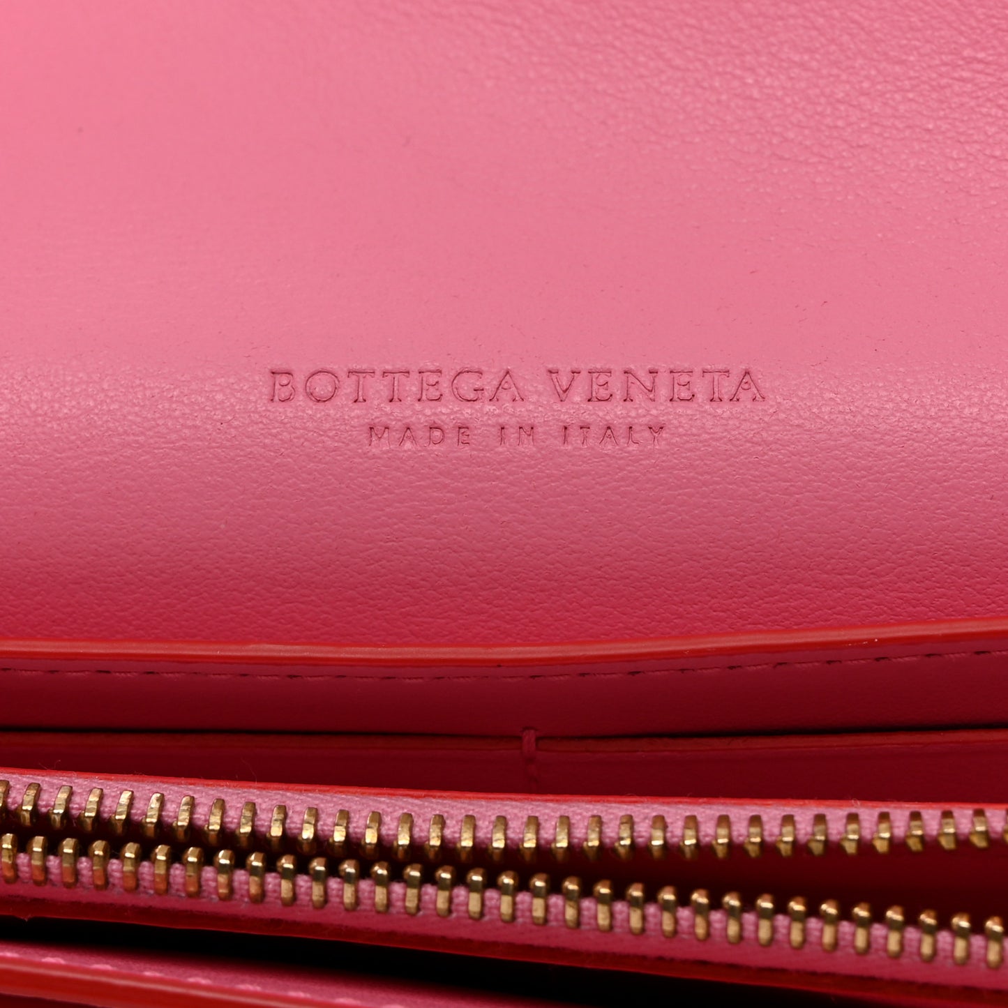 Nappa Intrecciato Continental Flap Wallet Pink Red