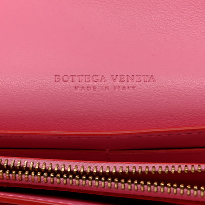 Bottega Veneta Nappa Intrecciato Continental Flap Wallet Pink Red 6 of 7