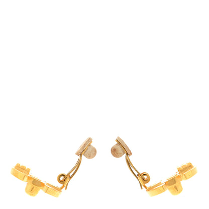 Chanel Metal CC Turnlock Clip On Earrings Gold 3 of 4