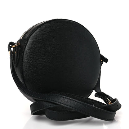 Versace Calfskin Mini La Medusa Chain Round Crossbody Bag Black 3 of 8