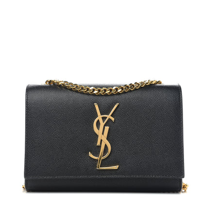 Saint Laurent Grain De Poudre Small Monogram Kate Satchel Black 1 of 8