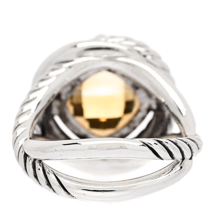 David Yurman Sterling Silver Citrine 11mm Infinity Ring 52 6 4 of 5
