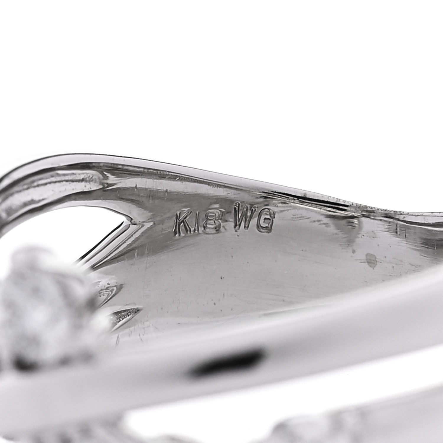 Parker & West by FASHIONPHILE 18K White Gold Diamond .64ctw Crossover Band Ring 53 6.25 4 of 5