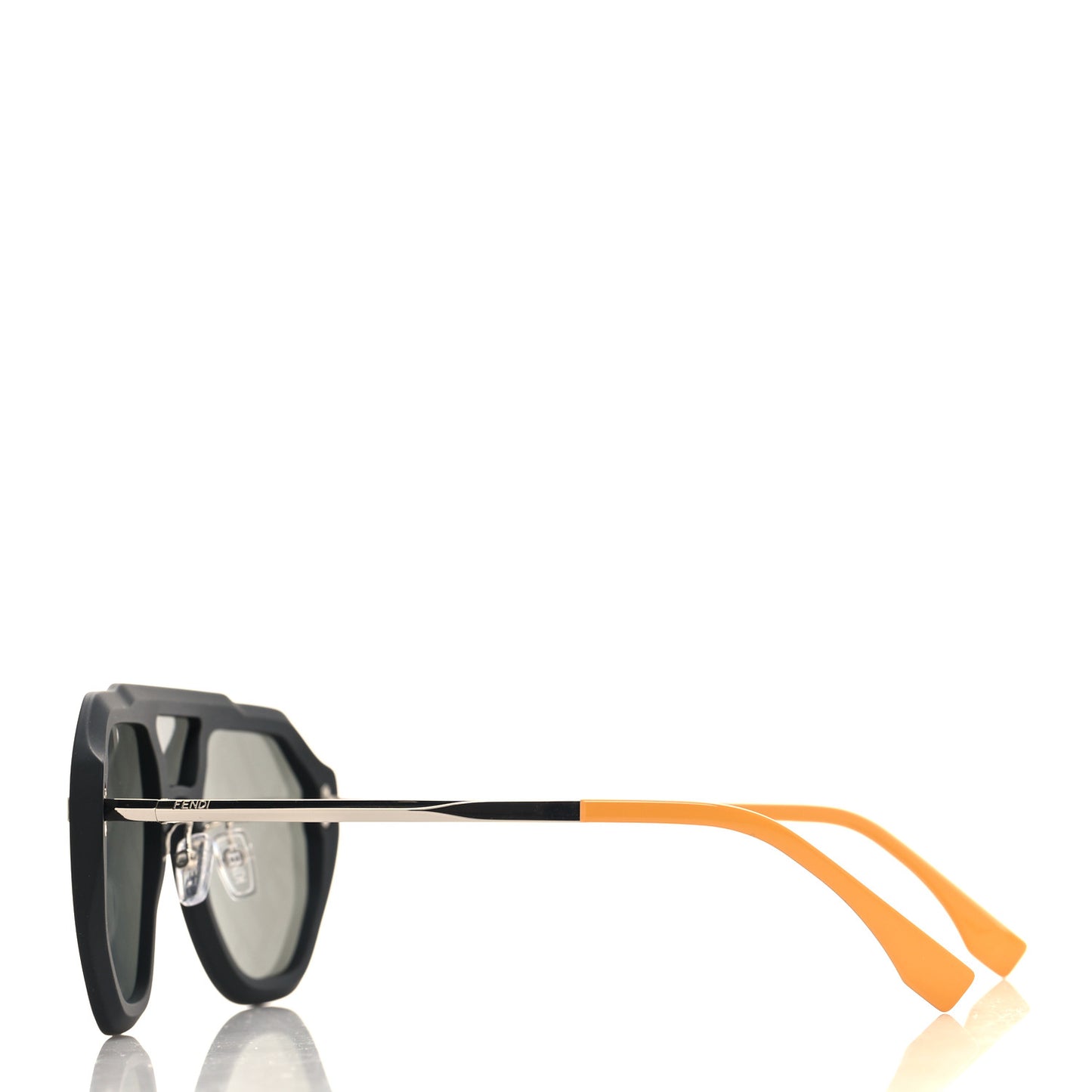 Acetate FF Aviator Sunglasses FE40006U Black Yellow