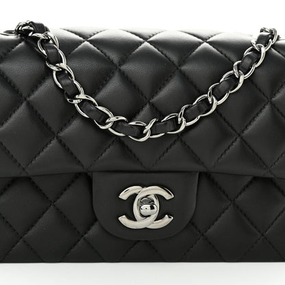Chanel Lambskin Quilted Mini Rectangular Flap Black 8 of 11