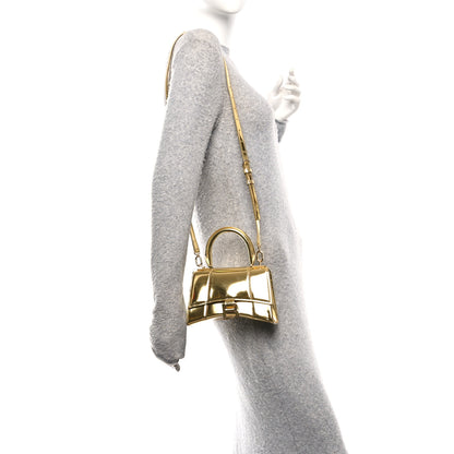 Balenciaga Metallic Calfskin Hourglass Top Handle Bag XS Gold 2 of 11