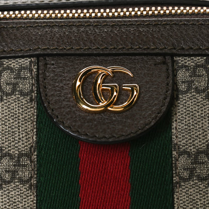 Gucci GG Supreme Monogram Web Medium Ophidia Boston Brown 13 of 14