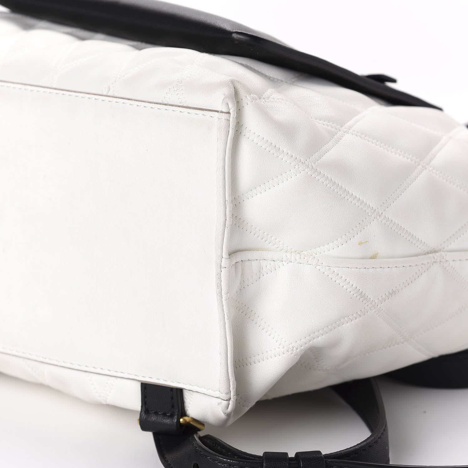 Givenchy Rubberized Canvas Quilted Duo Backpack White 6 of 11