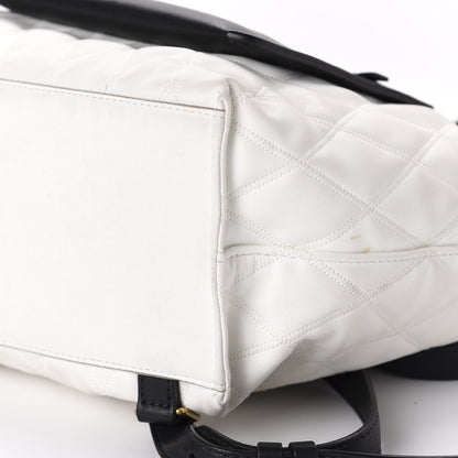 Givenchy Rubberized Canvas Quilted Duo Backpack White 6 of 11
