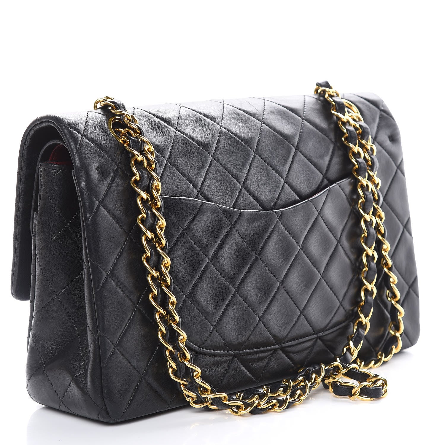 Chanel Lambskin Quilted Medium Double Flap Black 3 of 30