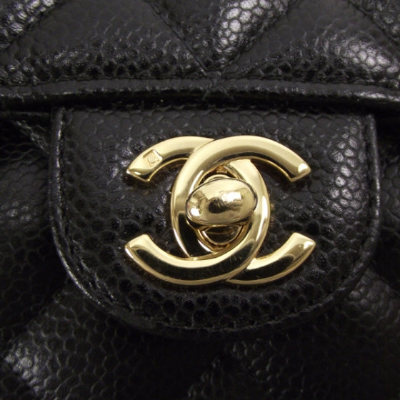 Caviar Quilted Mini Flap Bag Black