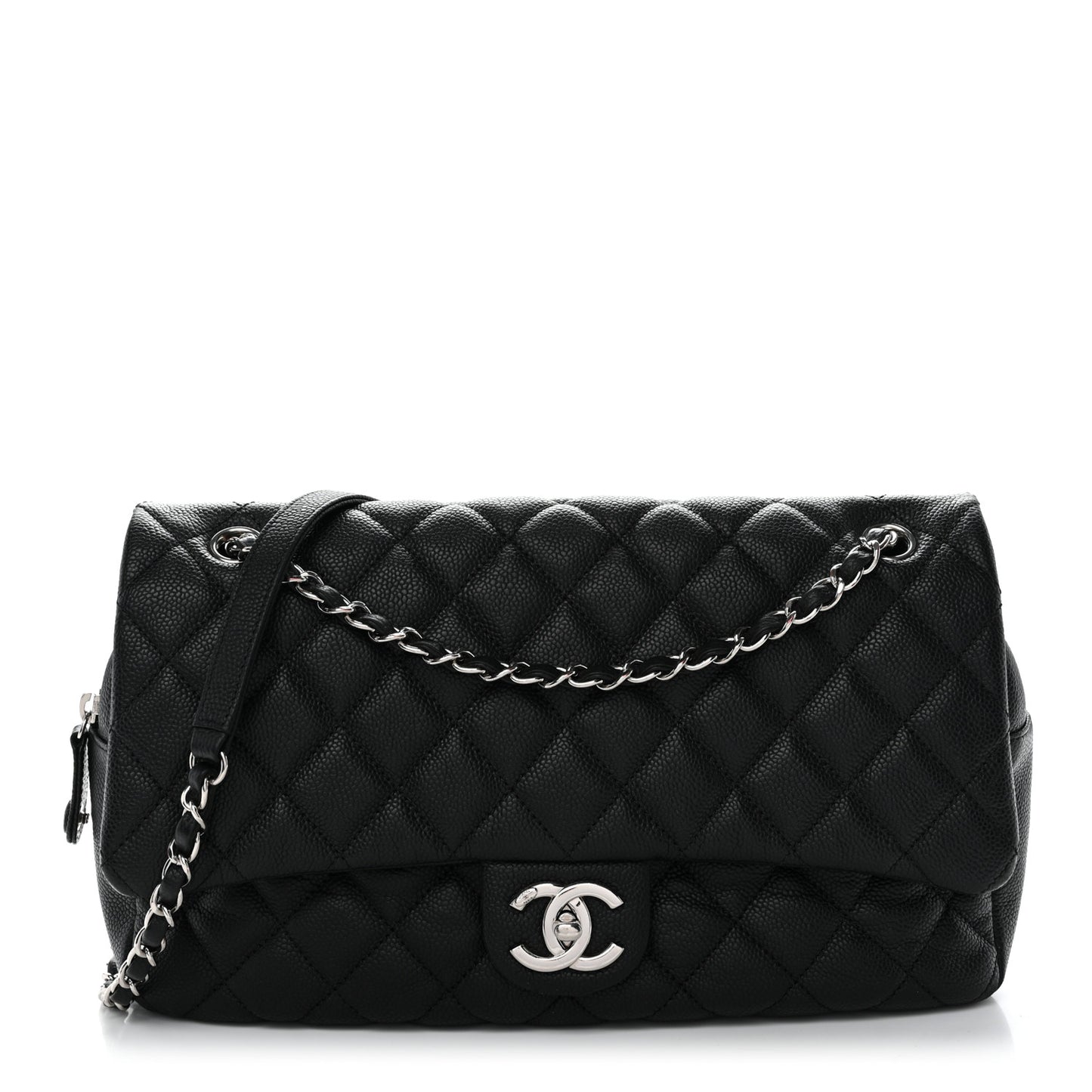 Caviar Quilted Jumbo Easy Flap Black