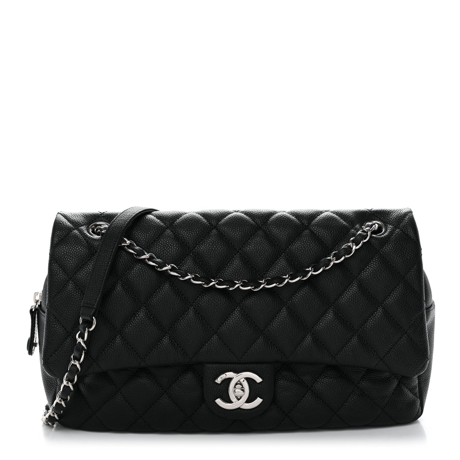 Chanel Caviar Quilted Jumbo Easy Flap Black 1 of 12
