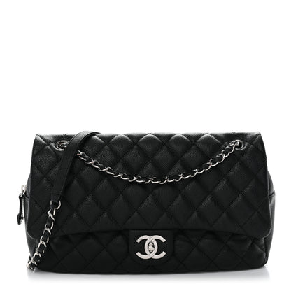 Chanel Caviar Quilted Jumbo Easy Flap Black 1 of 12