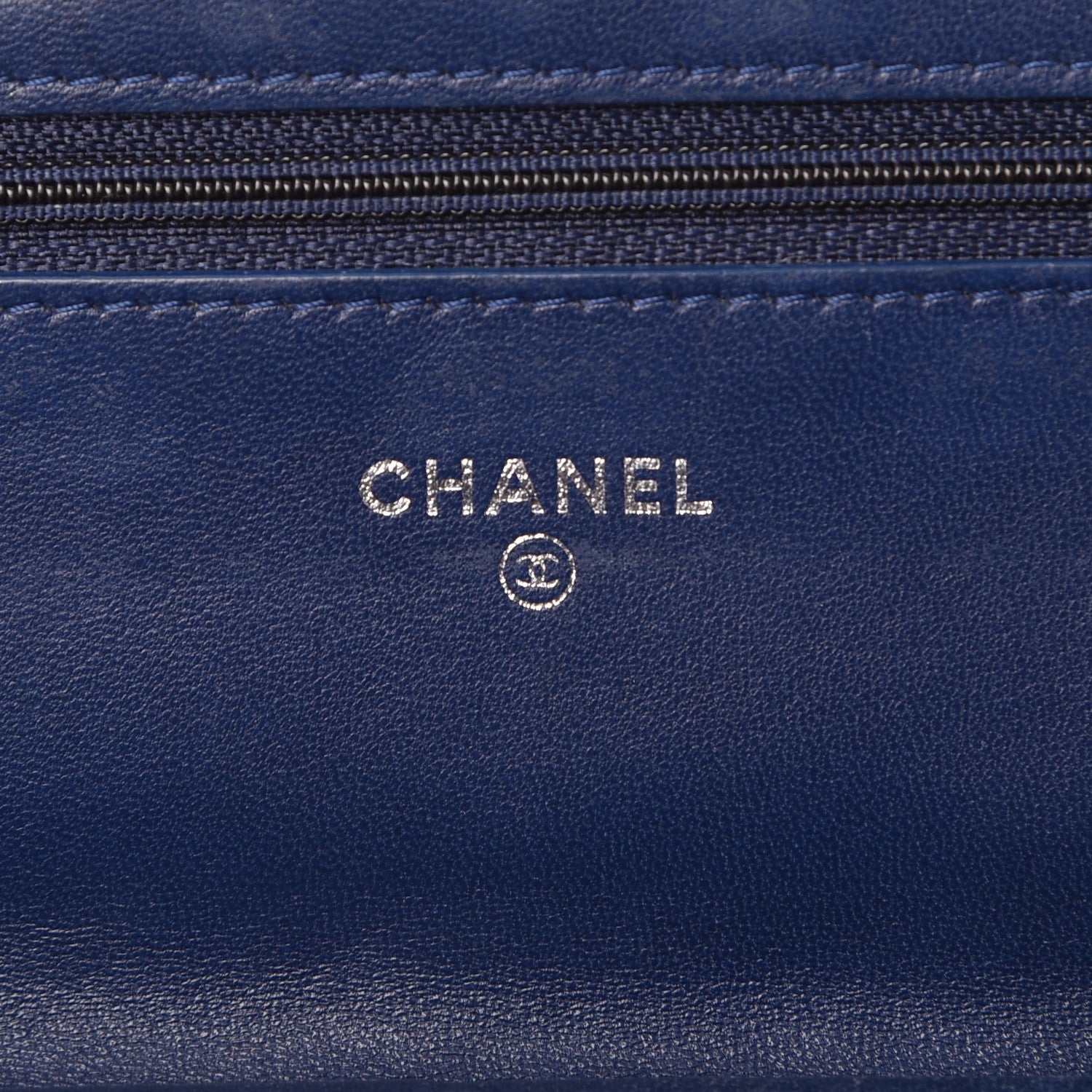 Chanel Patent Calfskin Quilted Reissue Wallet On Chain WOC Dark Navy Blue 6 of 9