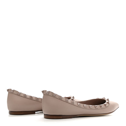 Valentino Garavani Nappa Rockstud Ballerina Flats 36.5 Poudre 5 of 9